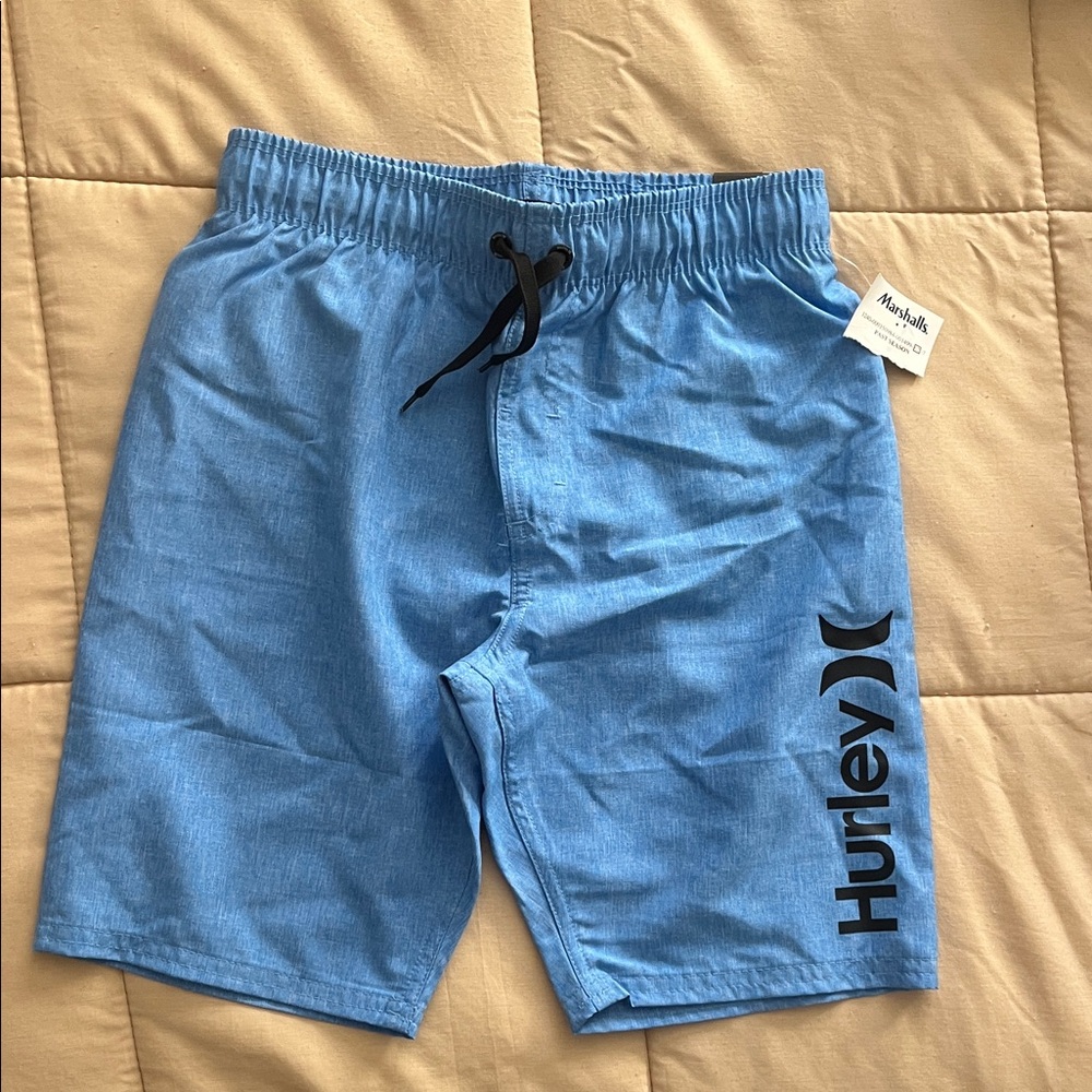 Hurley Men's Athletic Shorts in Light Blue